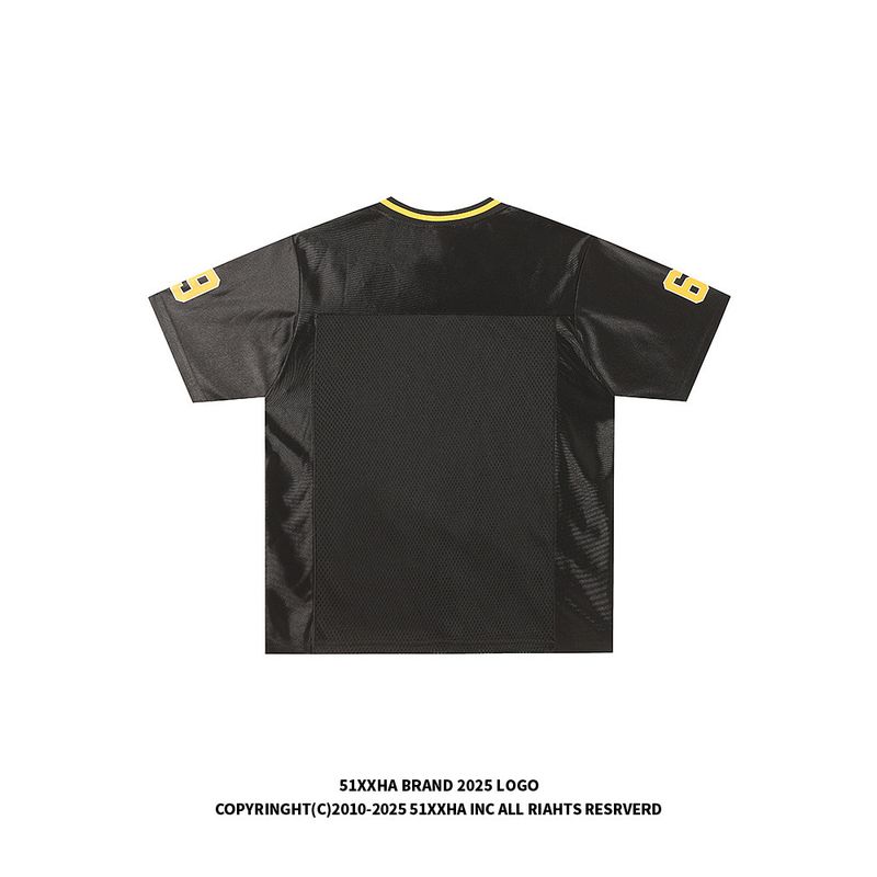 51 Hip-hop American vintage V-neck No. 69 Jersey Short sleeve Men and Women Summer Fashion Brand Mesh Breathable Sports Quick-Drying T-shirt