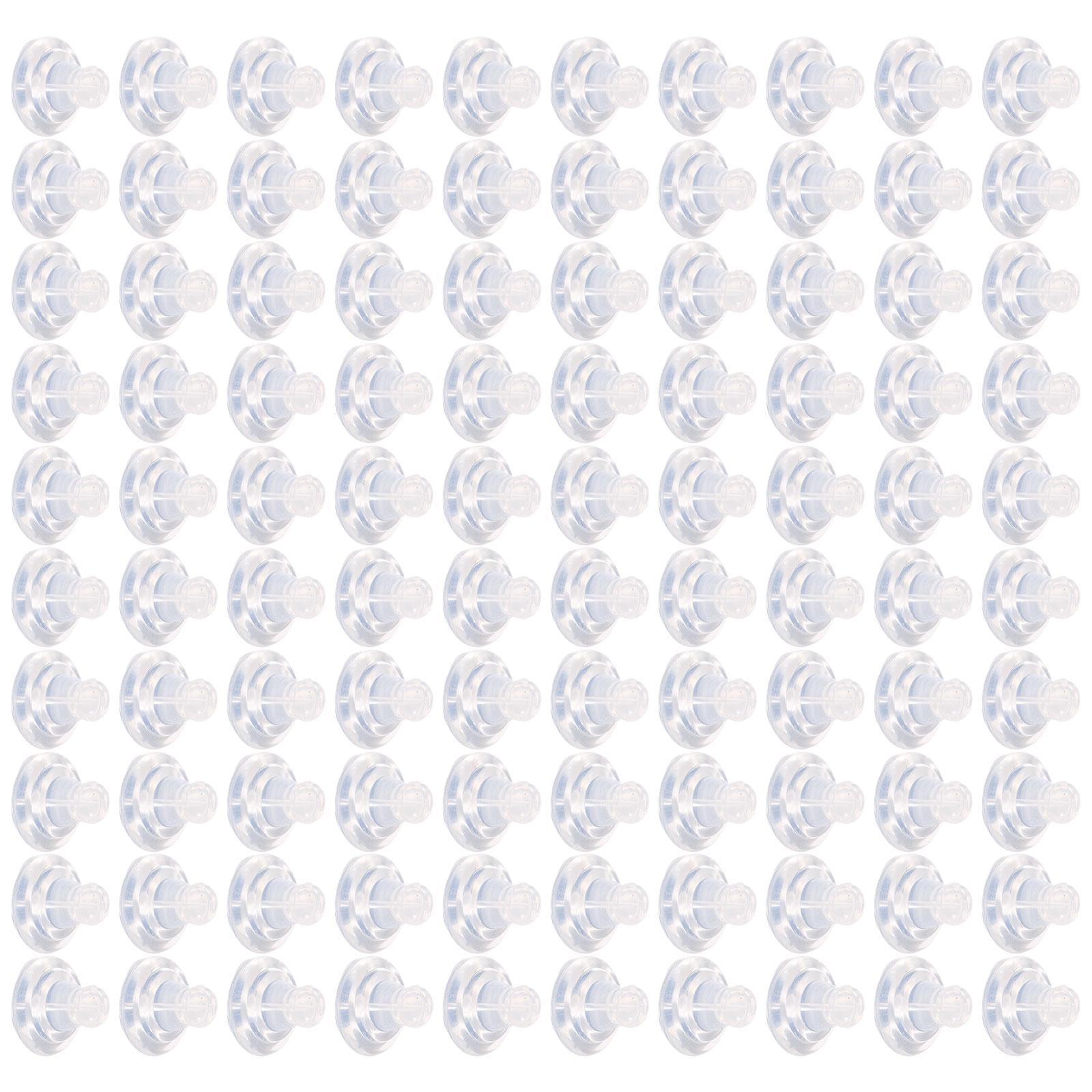 

100 шт. силиконовых фиксаторов для сережек, надежная фиксация, сменные фиксаторы для сережек-гвоздиков и тяжелых сережек, гипоаллергенные фиксаторы для сережек прозрачный