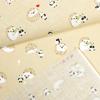 Hamamonyo Tenugui Hand Hedgehog and Bean Panda Beige (Japanese Towel) - -