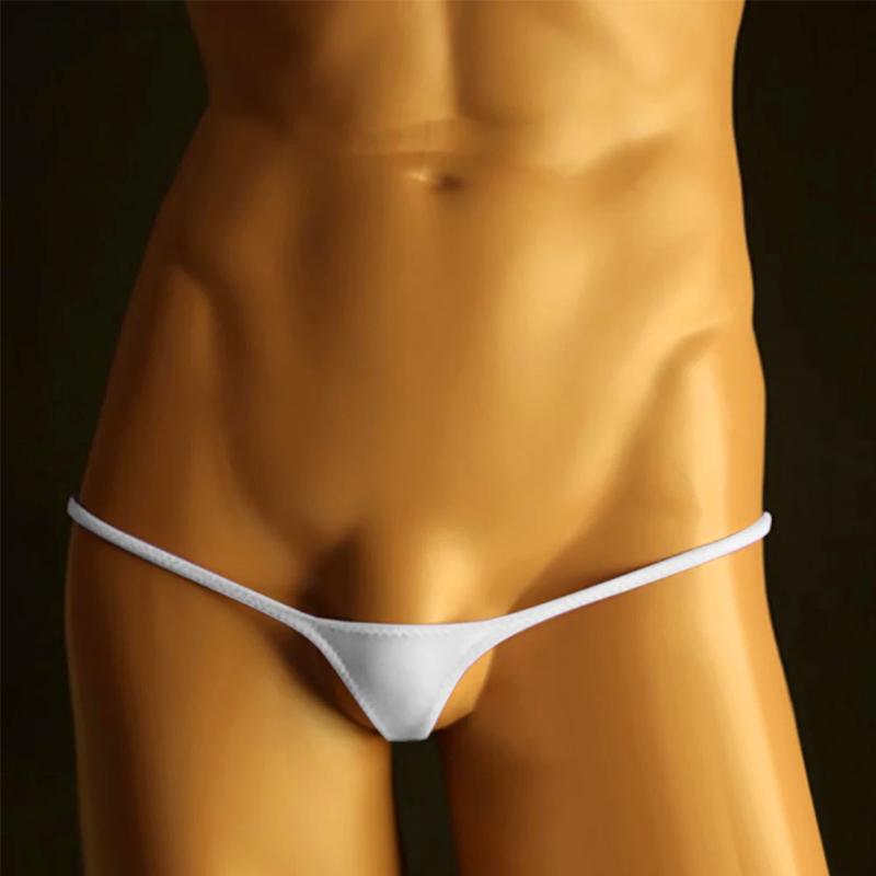 1Pc Briefs Mini Nylon Solid Color Underwear Sexy Low Waist Bikini Underpants Men's