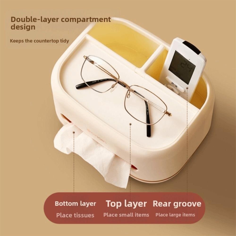 Multi-purpose Tissue Box Exquisite Mobile Phone Holder Paper Storage Box  Living Room
