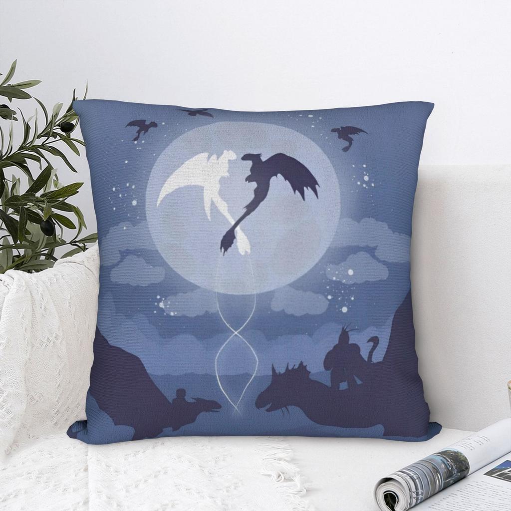 HTTYD Kissenbezug Polyester Kissenhülle Geschenk Httyd Trilogie Dekokissenhülle Zuhause Quadratisch 40*40cm