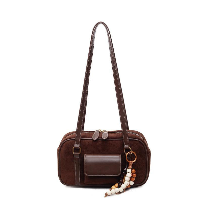 Suede Bag Women's Large Capacity 2025 New Autumn and Winter Retro Shoulder Armpit Bag Casual Commuter Pillow Bag
