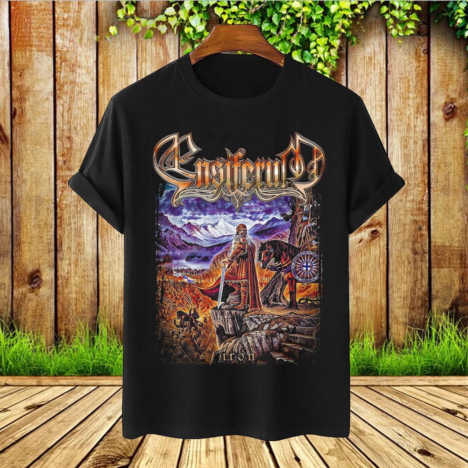 ENSIFERUM band iron Black Cotton T Shirt Full Size S-5XL S