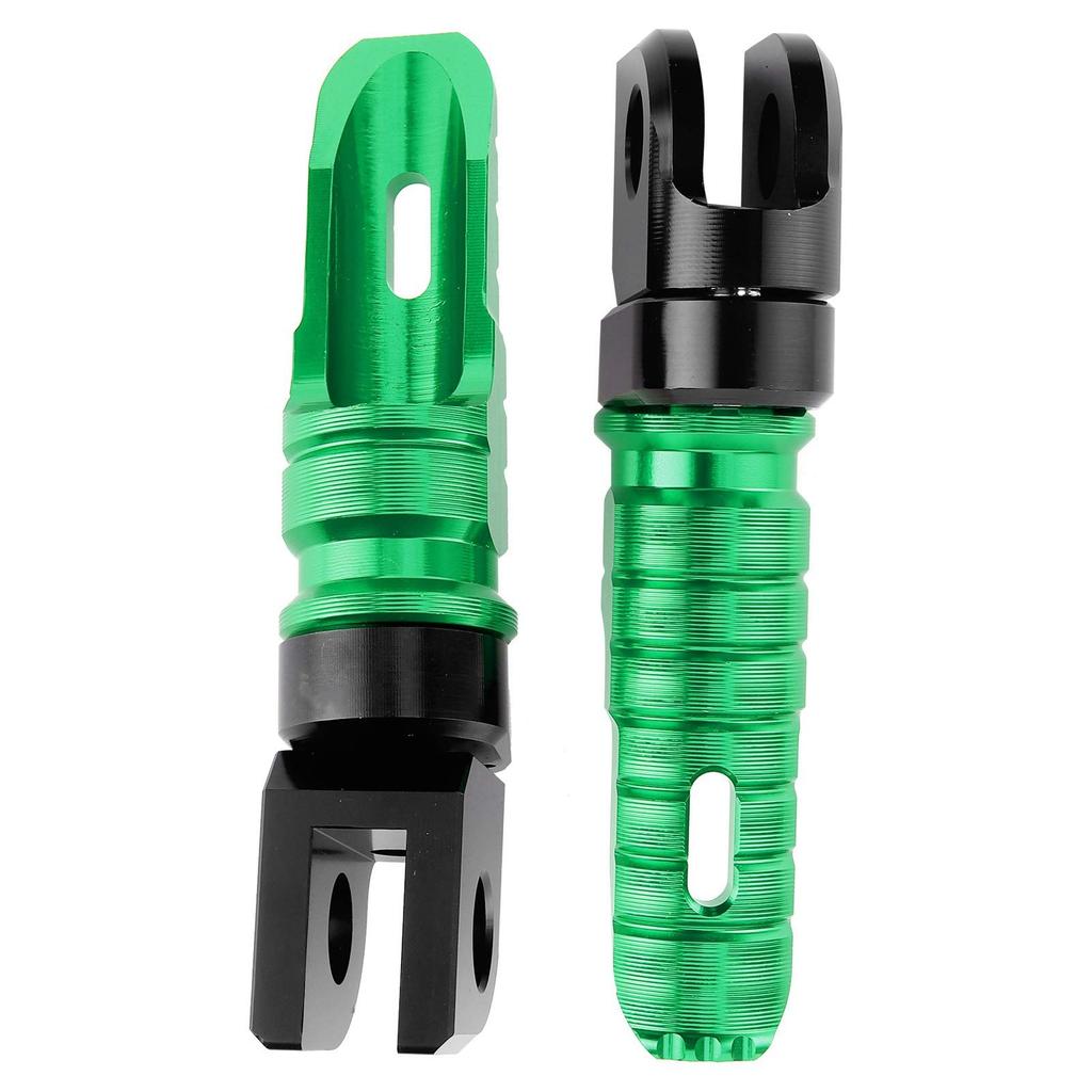 Yctze Pair of Front Foot Pegs Aluminum Alloy Pedals Fits Kawasaki Ninja Z125PRO Z250 / SL Z400Z900 (Green)