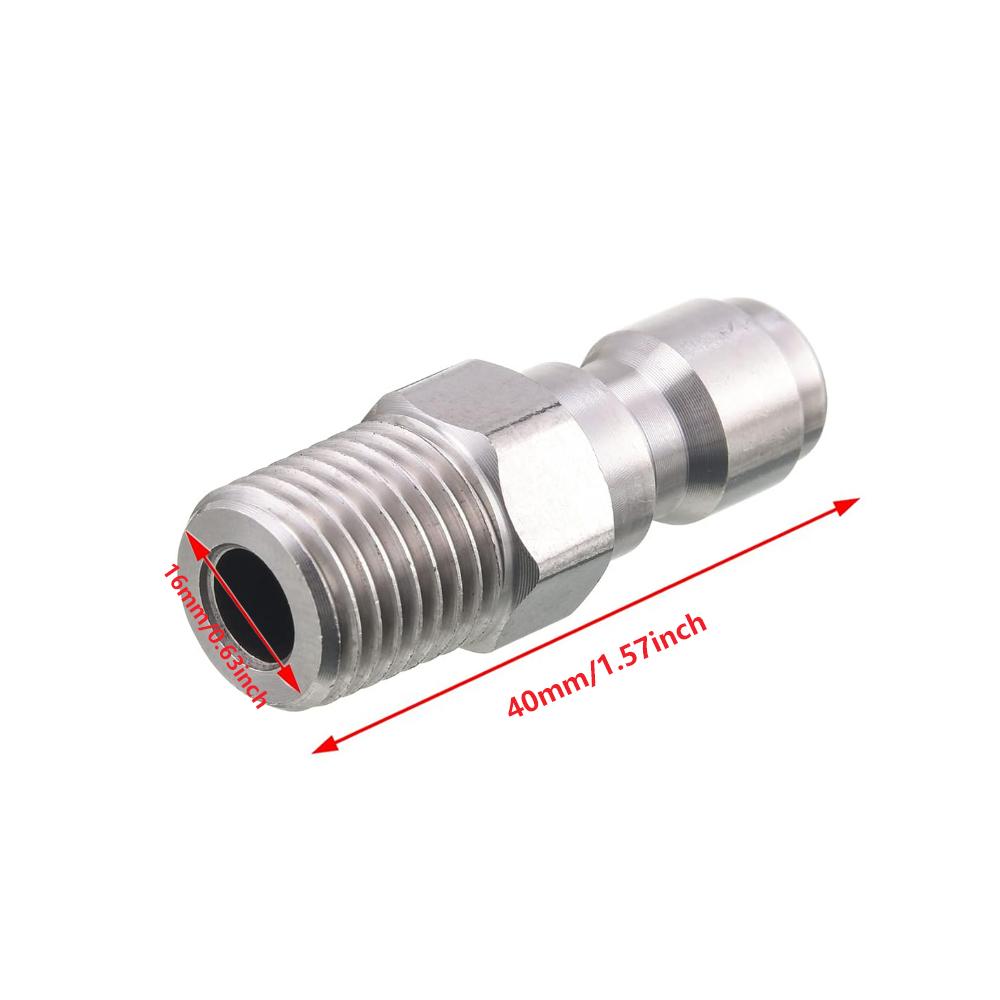 1pcs 1/4 inch High-Pressure Washer Quick Connect Coupler High-Pressure Washer Adapter Connection Accessory (1/4 Internal and External Thread)