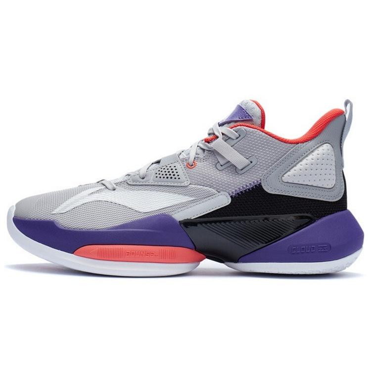 Li-Ning Power 8 Low Grey Silver Purple Men s ABPR035-1 EU 41