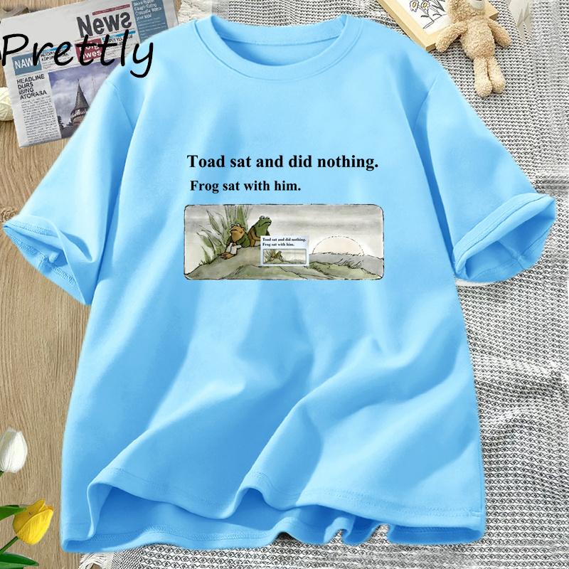 Frog and Toad T-Shirt Unisex Toad Sat and Did Nothing Frog Sat With Him Tshirt Vintage Classic Book Tshirt for Book Lover Tees