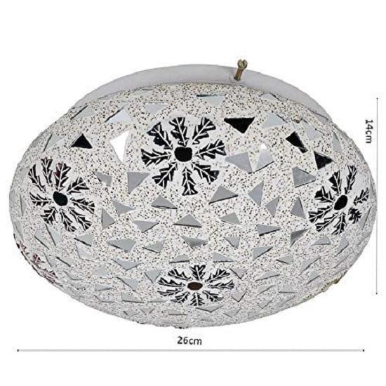 Handcrafted Mosaic Design Glittering Glass Ceiling Light