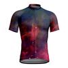 Mens Cycling Jersey Short Sleeve Breathable Quick-Dry Print Bike Shirt Road Riding