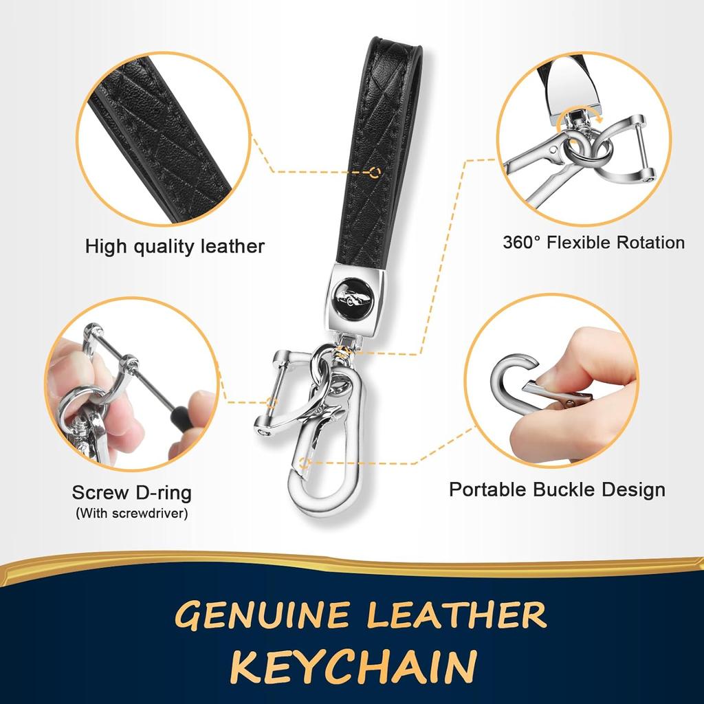 QBUC For Land Rover Key Fob Cover With KeyChain Soft TPU Gold Trim Key Case Full Protection Compatible With 2018-2026 Land Rover Range Rover Evoque