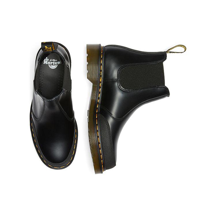 Dr.. Bocanci Chelsea Scurți Martens 2976 Piele Lucios Patchwork Unisex Negru 27479001