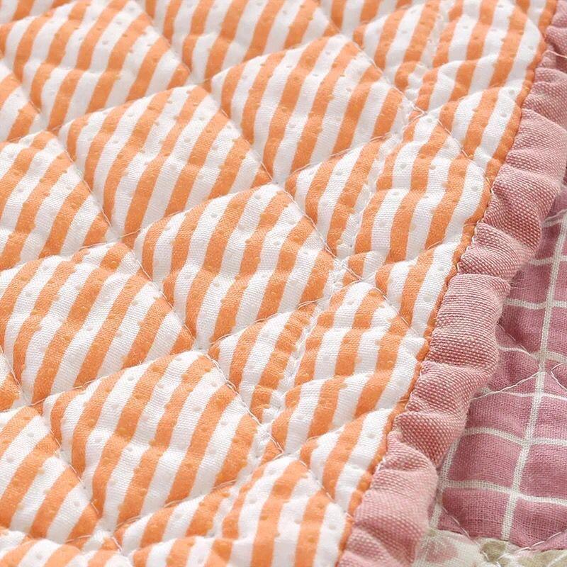 Cotton Anti-slip Quilting Washed Cotton Sofa Cushion Pastoral Patchwork Cotton Four Seasons Sofa Towel Floating Window Cushion
