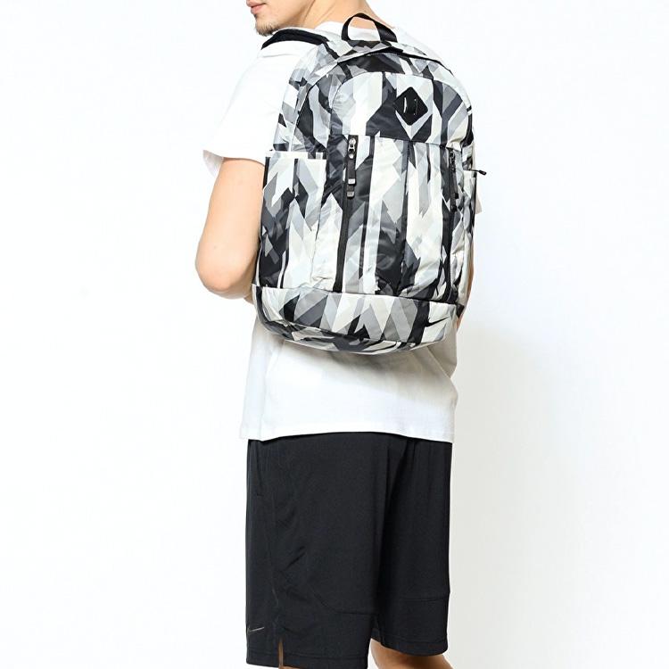 Nike Black And White Printed Polyester Nylon Backpack Unisex Backpacks BA5242-003