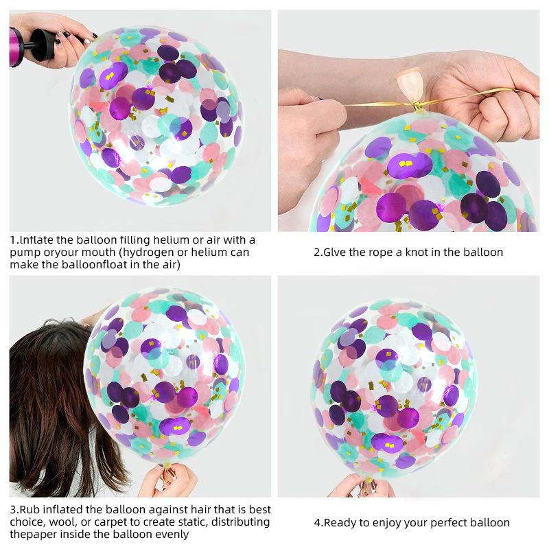 Mermaid-Themed Cartoon Tail Balloons Set for Kids' Birthday Party Decoration