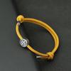 Vintage Mens Bracelet Rope Stainless Steel Viking Cross Braslet Sliding Adjustable 3mm Marine String Braclet Accessories Hombre