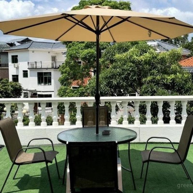 2/2.7/3m Parasol Cover UV Protection Outdoor Courtyard Sunshade Umbrella Canopy Replacement Cloth Waterproof Surface 6/8Ribs