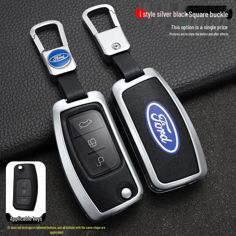 Key Case Cover Shell for Ford Fiesta, Focus (2009-2014), and 17 Years Ecosport Models