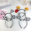 Funny Basketball Badminton Headbands Creative Table Tennis Spring Headband Hair Clip Hair Accessories Sports Cheerleading Team