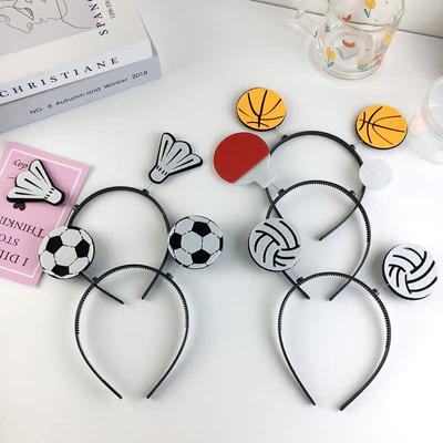 Lustige Basketball Badminton Stirnbänder Kreatives Tischtennis Feder Stirnband Haarspange Haar Accessoires Sport Cheerleading Team