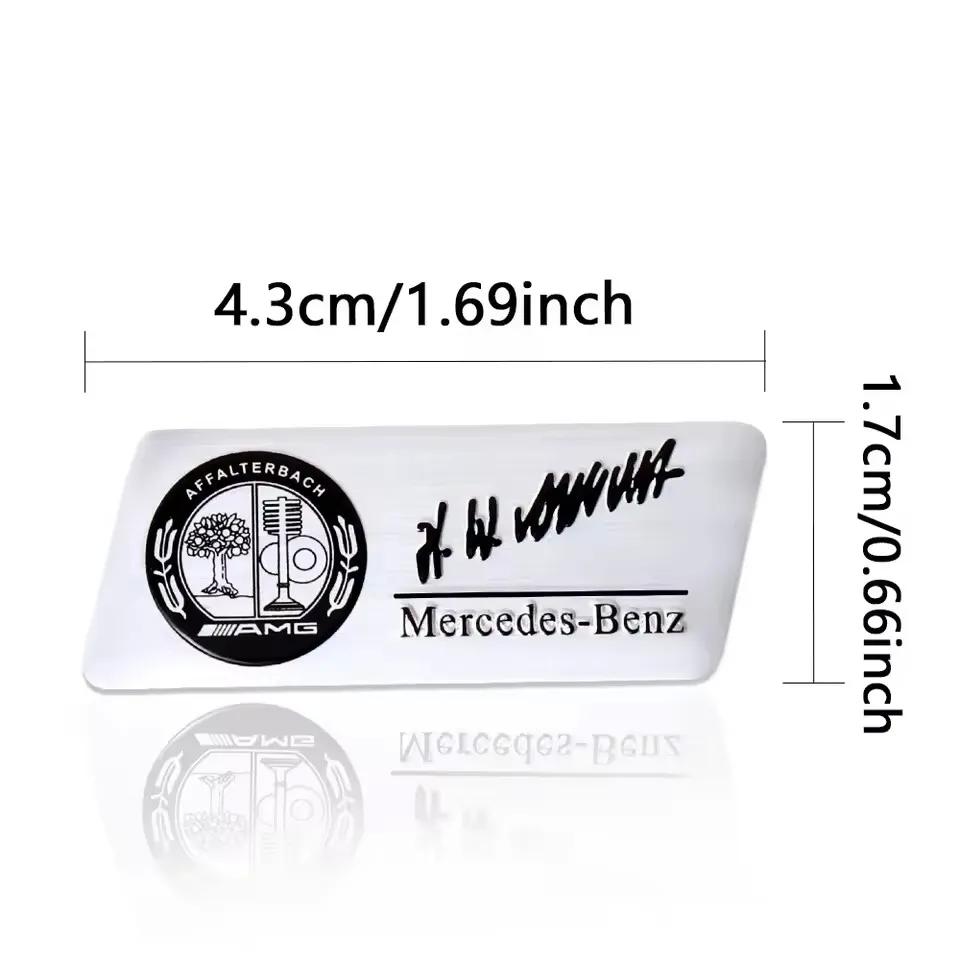 3D Aluminum Car Body Trunk Decoration Badge Sticker Auto Accessories AMG W108 W124 W126 W140 CLE A B C D Class For Mercedes Benz