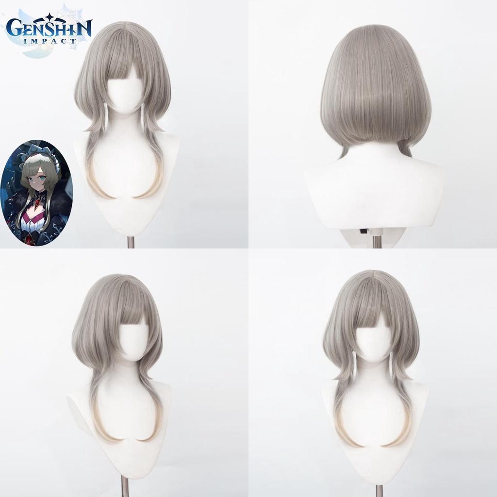 Genshin Impact Sandrone Cosplay Wig Gradient Short Hairpiece
