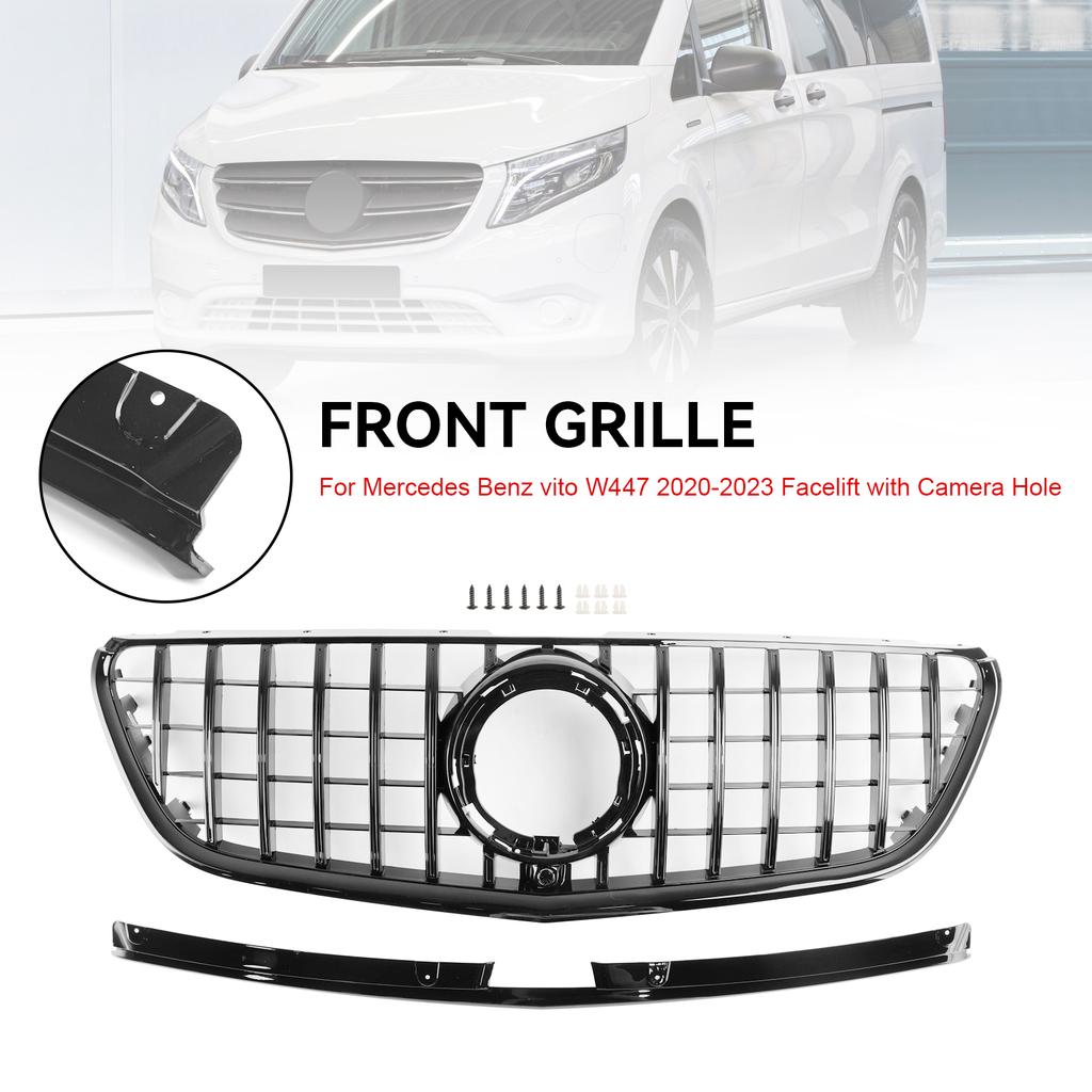 Black Front Grille Grill Fit Mercedes benz vito W447 2020-2023 Facelift