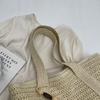Handwoven Straw Tote Bag Women's Summer Beach Bag with Tassel Detail and Lightweight Design