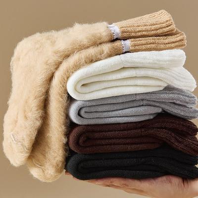 Fashion EU38-44 Men Thicken Sock Elastic Merino Wool Socks Cold Protection Thermal Stockings Winter Warm