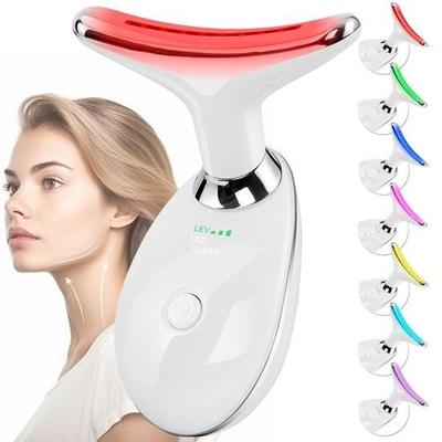 Gesichtsmassagegerät Rotlichttherapie für Gesicht und Hals, Face Sculpting Stab mit 7 Farben, Gesichtswerkzeug für Hautpflege