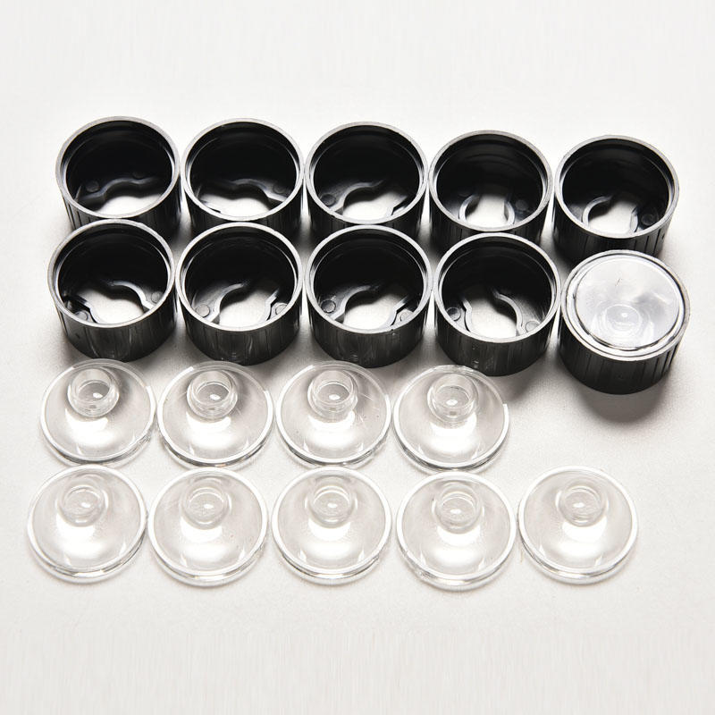 10pcs 15degree led Lens for 1W 3W High Power LED with screw 20mm White holder
