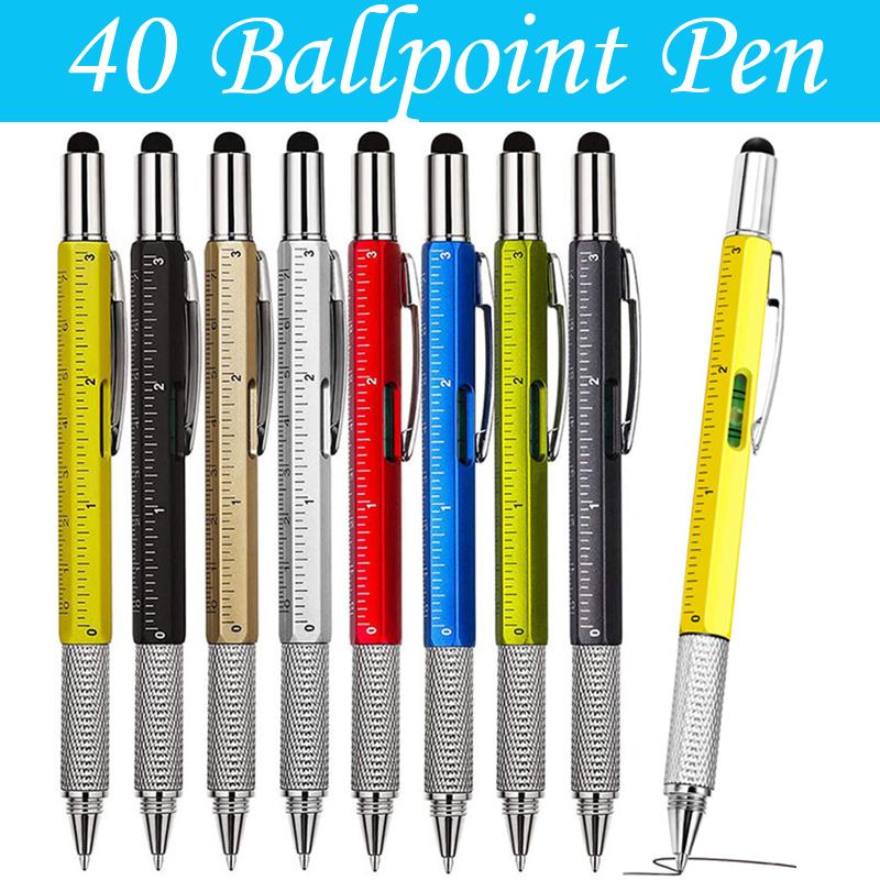 

40Pcs Multitool Pen with Ballpoint Pen Ruler Level Pens Cool Gadget Birthday Gifts for Men