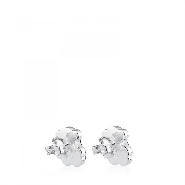 [TOUS] Silver Faceted Onyx Earrings 715433500