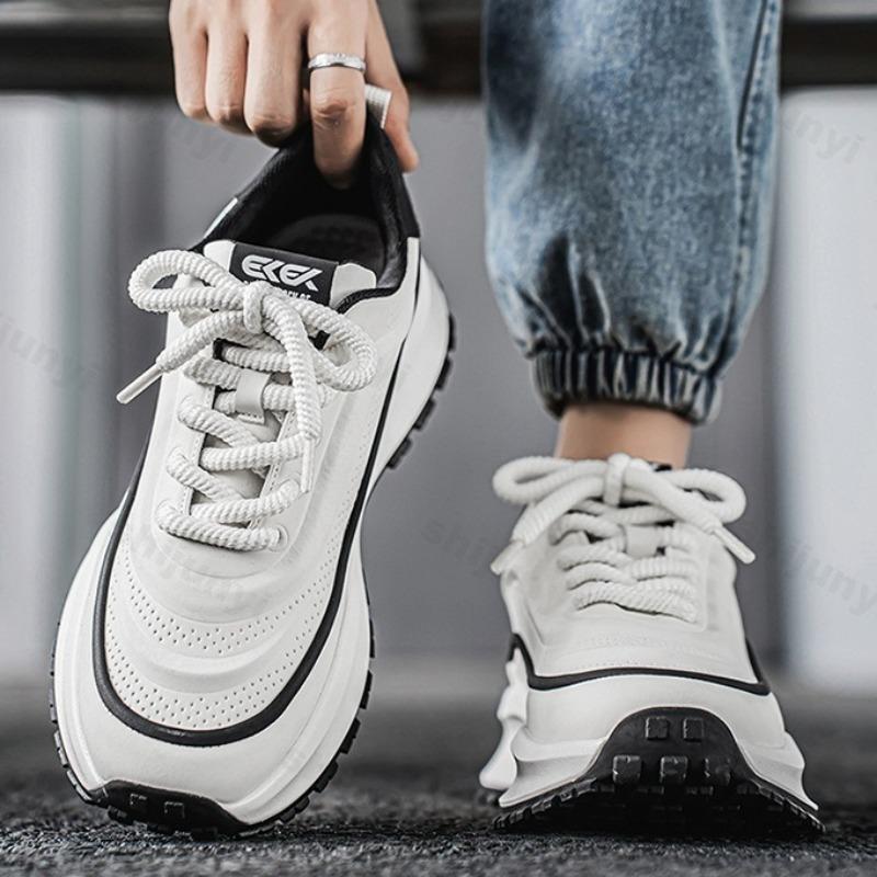 Men Vintage Low Top Thick Soled Casual Sneakers Fashion Comfort Platform Sneakers for Men Color Blocked Men Shoes Zapatos Hombre