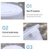 Durable Round Plastic Bucket with Lid for Household Water Storage, Large & Extra-Large Capacity