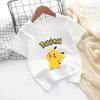 2026 Kids ShortSleeved Cartoon Printed Pikachu Game New Style TShirt Boys and Girls Casual Shirt for Leisure UseSportsShirt