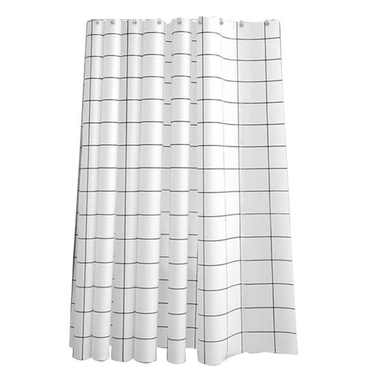 Black And White Checkered Shower Curtain Water Resistant 150x180cm