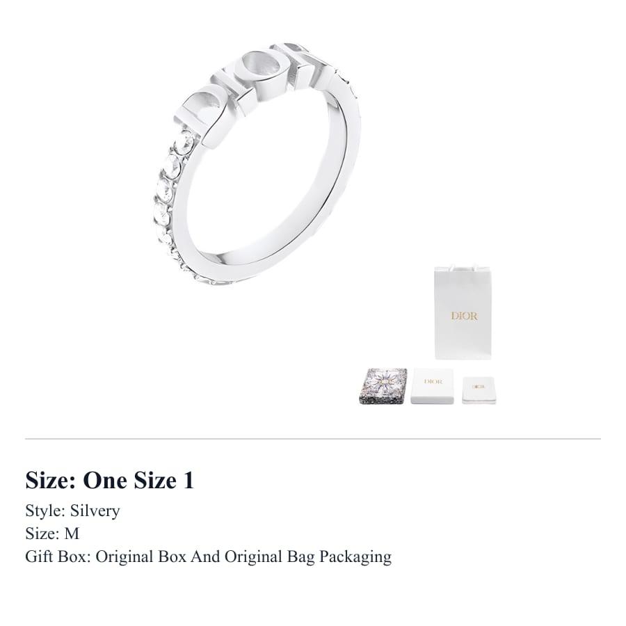Dior Metal Rings Women's Silver R1009DVOCY-D009