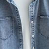 Women's Retro Casual Denim Shirt for Spring and Fall Slimming, Long-Sleeved, Layered As An Under-Top or Outerwear