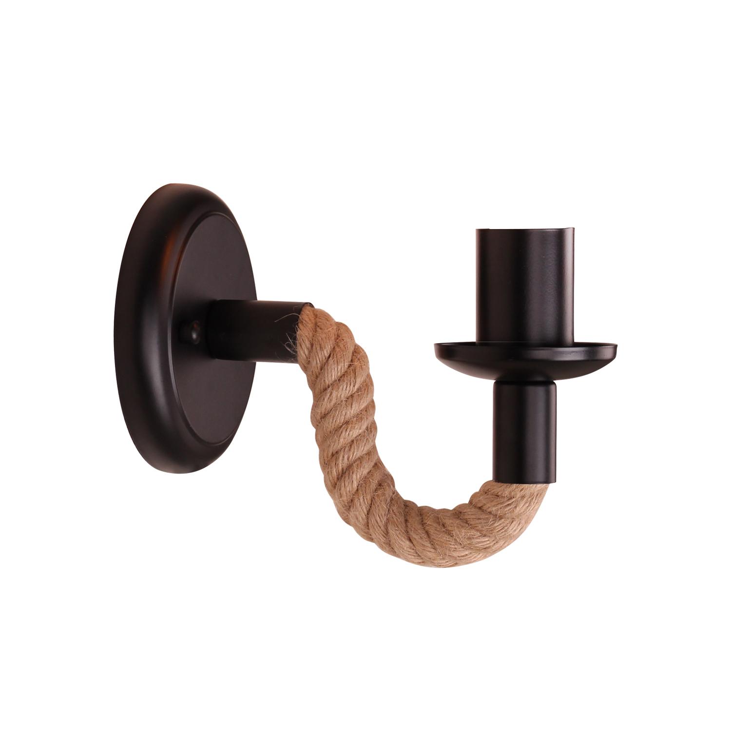 

Ретро-светодиодный настенный светильник из пеньковой веревки, американский ретро-светильник, настенное бра для гостиной, чердак, освещение туалетного столика, настенное бра для дома E26 E27