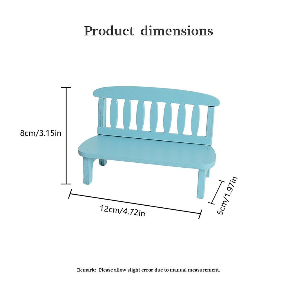 Realistic Miniature Park Chair For Doll House Garden Decoration Model Furniture For Collector And Model Enthusiasts