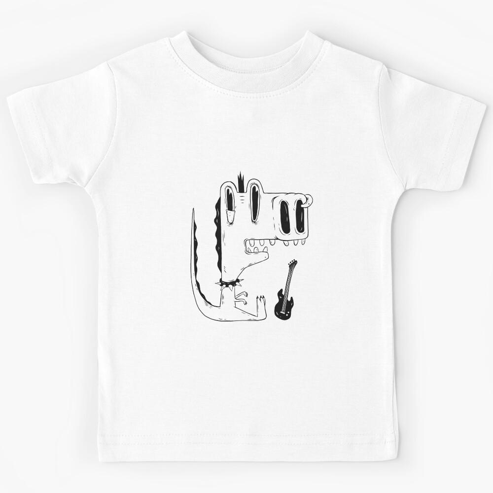 PUNK ROCK T-REX DINOSAUR Kids T-Shirt 160