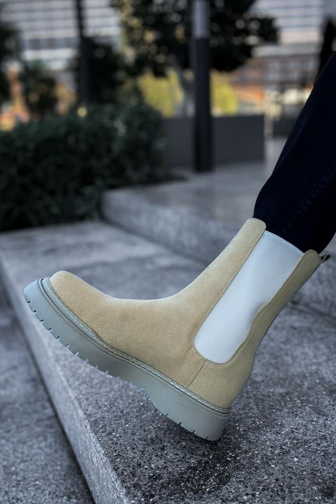 CHEKİCH New Collection CH223 Alaska Men Boot White Black Brown Tan