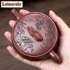 140ml Vintage Yixing Purple Clay Teapots Handmade Pot Raw Ore Dragon's Blood Sand Mud Kettle With Filter Zisha Tea Set Supplies