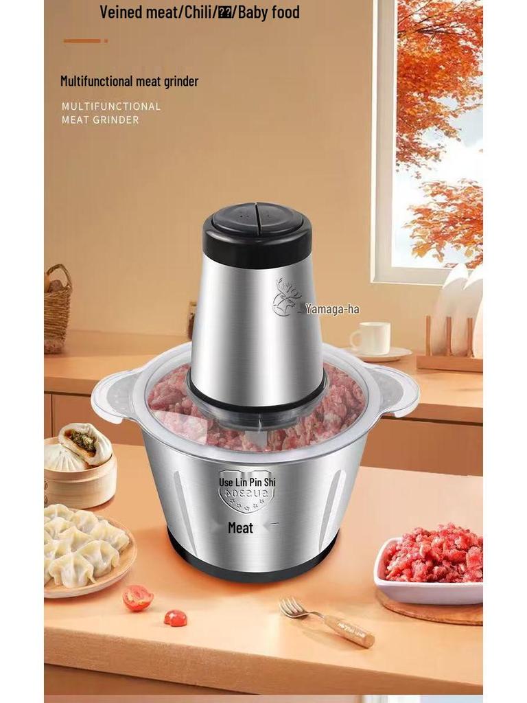 Home Multifunctional Stainless Steel Meat Grinder and Dumpling Mixer Blender
