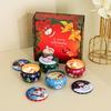 Christmas Fragrant Candle Set: Soy Wax Aromatherapy with Dried Flowers & Essential Oils, 4-Piece Collection