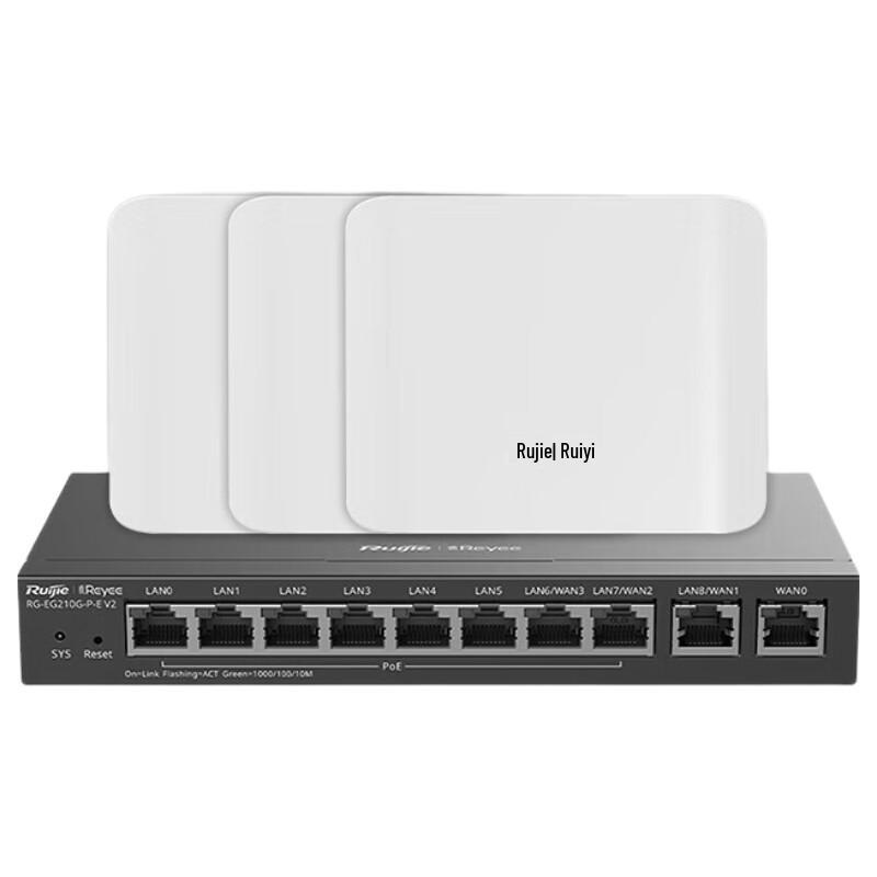 Ruijie Gigabit Wireless AC+AP Whole-House WiFi 6 System (CN version)