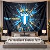 Custom Name Text Tapestry Malmö FF Personalized Polyester Wall Tapestry For Bedroom And Room