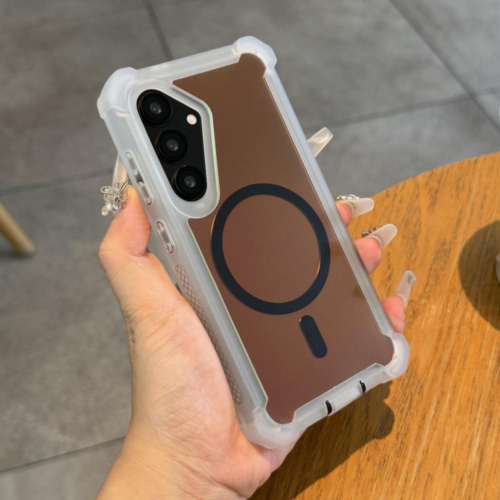 Heavy Duty Thickened Shockproof Magnetic Laser Case For Samsung S25 Ultra S24 S23 Plus Wireless Charging Military Armor Cover