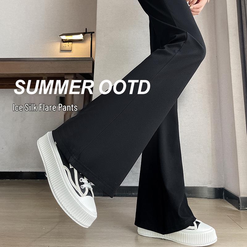 Women's Slimming Wide-Leg Micro-Flare Sports Pants - Spring 2026 Petite Warm Casual Sweatpants